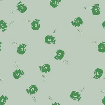 Voice command wave deep learning glyph vector seamless pattern 스톡 일러스트