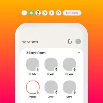 Voice Conference App Interface Concept Stock Illustration