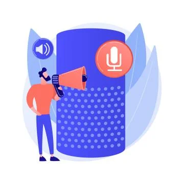 Voice Control abstract concept vector illustration. Stock Illustration