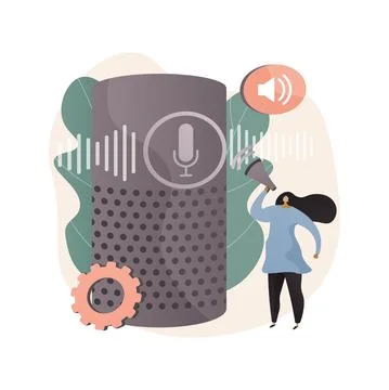 Voice control abstract concept vector illustration. Stock Illustration