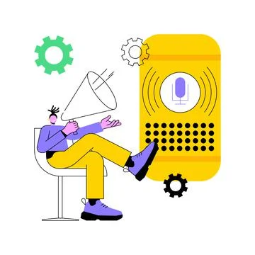 Voice control abstract concept vector illustration. Stock Illustration