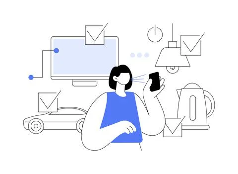 Voice control abstract concept vector illustration. 스톡 일러스트