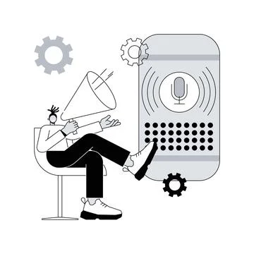 Voice control abstract concept vector illustration. Stock Illustration