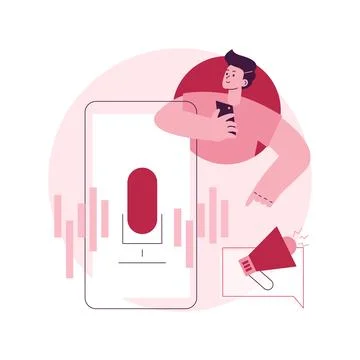 Voice control abstract concept vector illustration. Stock Illustration