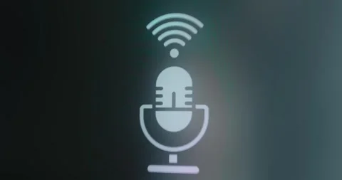 Voice control icon, concept of using voice commands Stock Footage 314731390