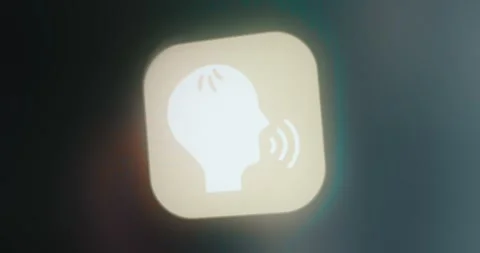 Voice control icon, voice recognition technology Stock Footage 314731299