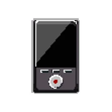 Voice dictaphone pixel art vector illustration Stock Illustration