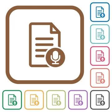 Voice document simple icons Stock Illustration