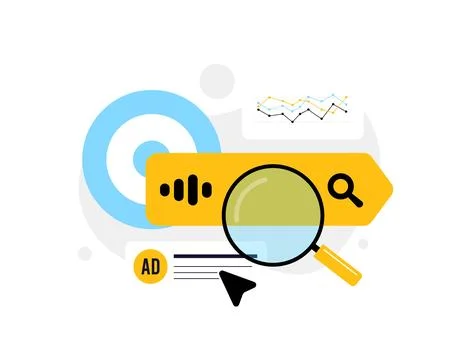 Voice-driven campaign analytics empower marketers with voice search insights and Illustrazione stock