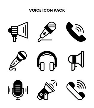 Voice DuoTone Icons Pack Illustrazione stock