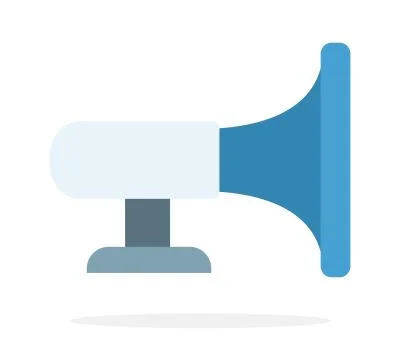 Voice horn vector flat isolated Stock Illustration