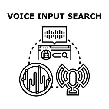 Voice input search for online information concept Stock Illustration