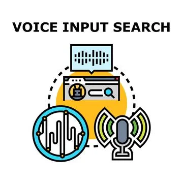 Voice input search for online information concept Stock Illustration