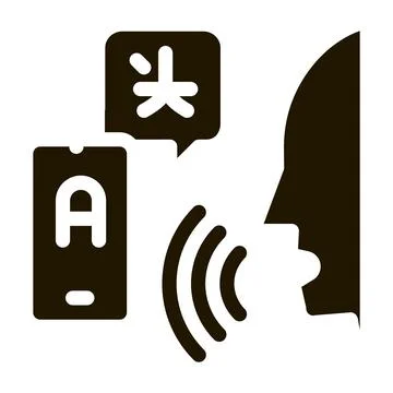 Voice Interpreter Translator Icon  Vector Stock Illustration