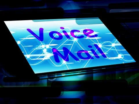 Voice Mail On Screen Shows Talk To Leave Message Illustration