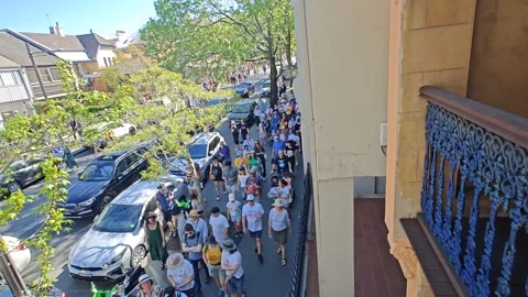 THE VOICE MARCH IN SUPPORT OF REFERENDUM YES VOTE NSW 2023 4K Stock Footage 250433812