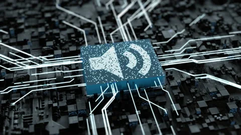 Voice message in an abstract neural network. Stock Footage 154182364