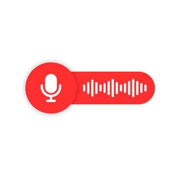 Voice message bubble icon in flat style. Chat soundwave vector illustration o Stock Illustration