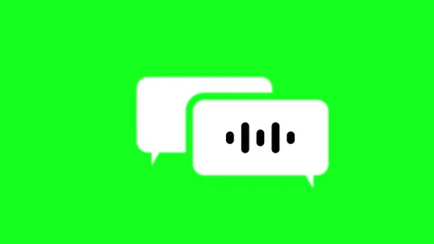 Voice message chat balloon animated voice conversation balloon voice icon g.. Stock Footage 260589811