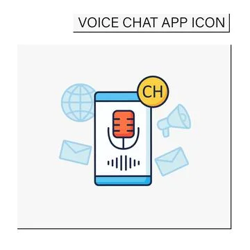 Voice message color icon Stock Illustration