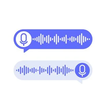 Voice message icon, audio note vector Illustrazione stock