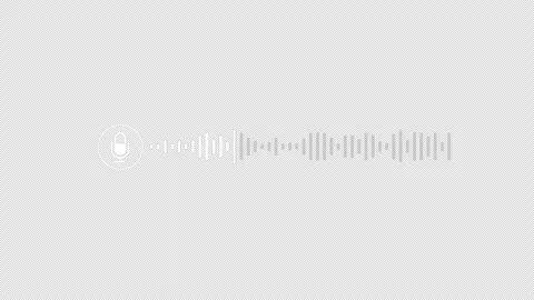 Voice message recording with microphone icon animation, audio voice message . Stock Footage 296940160