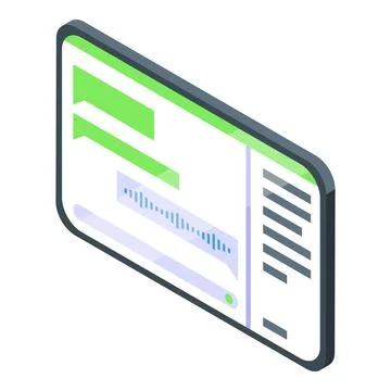 Voice message sending on smartphone messenger app with soundwave visualizatio Stock Illustration