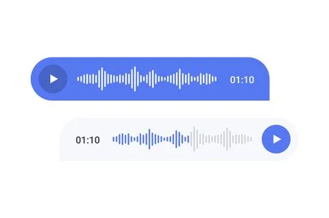 Voice message sound vector bubble ui icon. Voice message record phone 스톡 일러스트