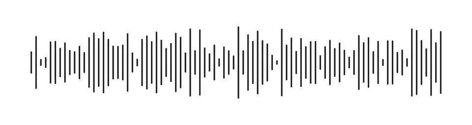 Voice message template. Equalizer symbol. Audio chat speech sound wave icon. Illustrazione stock