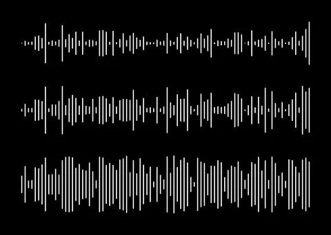 Voice message template set. Equalizer symbols. Audio chat speech sound wave Stock Illustration
