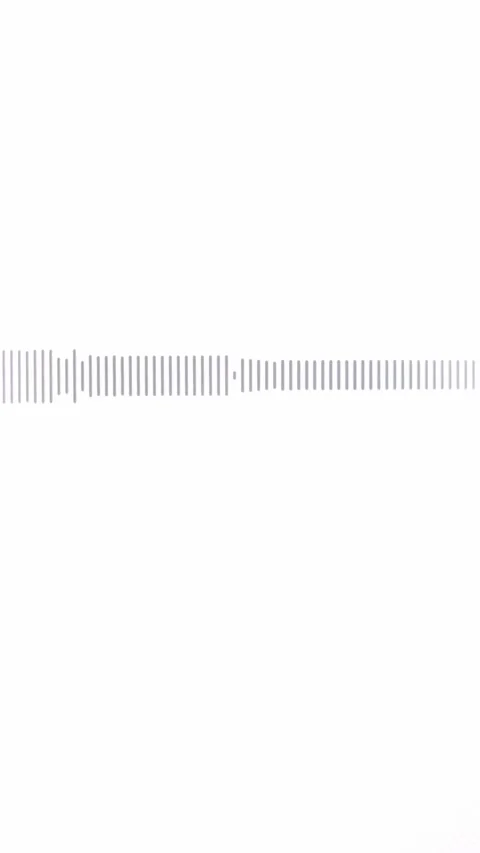 Voice message waveform flowing horizontally on a minimalist white backgroun.. Stock Footage 345552625