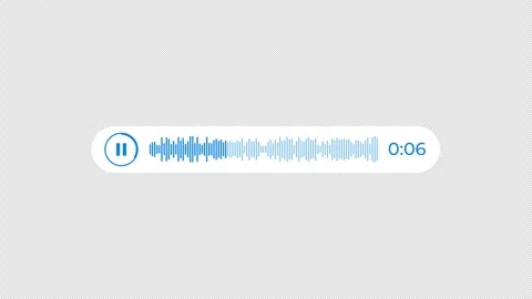 Voice messages chat bubble icon Animation loop motion graphics video transp.. Stock Footage 241156966