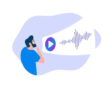 Voice messages concept. Chat with speech bubbles, event notifications. Stay Stock Illustration