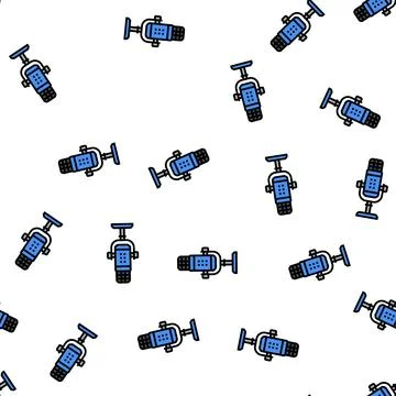 Voice mic microphone vector seamless pattern Illustrazione stock