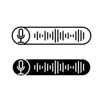 Voice Note. Message Gadget Icon Illustrazione stock