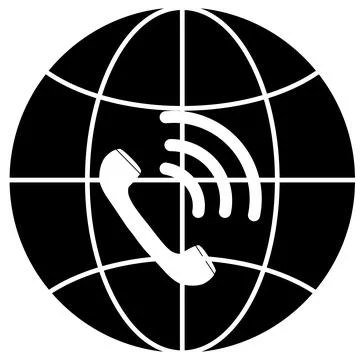 Voice over internet protocol icon on white background. telephony voip sign. イラスト素材