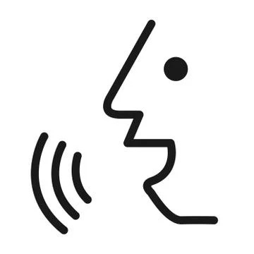 Voice percon icon design. Flat symbol vector, modern illustration Stock Illustration