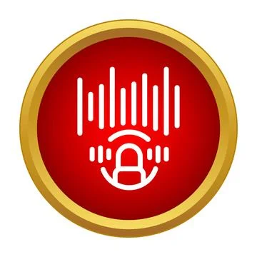 Voice recognition audio waveform processing icon Stock Illustration