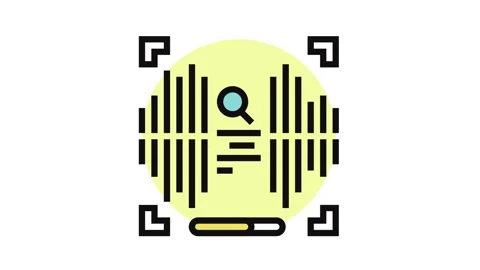 Voice recognition color icon animation Stock Footage 326109986