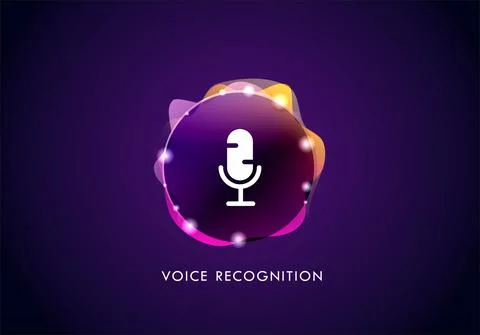 Voice recognition concept flat vector illustration of sound symbol intelligent Stock Illustration