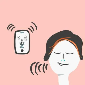Voice recognition concept. Stock Illustration