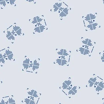 Voice recognition glyph seamless pattern Illustrazione stock