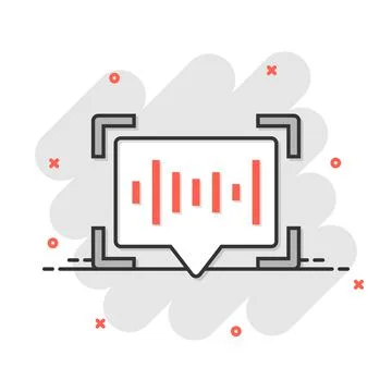 Voice recognition icon in comic style. Authentication sound vector cartoon il Stock Illustration