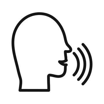 Voice recognition icon mark in filled style 스톡 일러스트