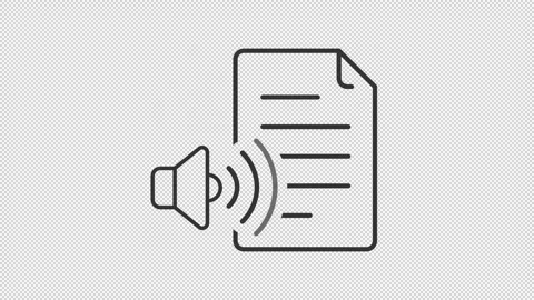 Voice recognition line animation set Stock Footage 315740305