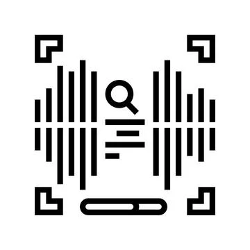Voice recognition line icon vector illustration Illustrazione stock