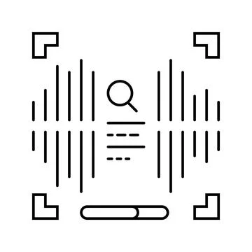 Voice recognition line icon vector illustration Illustrazione stock