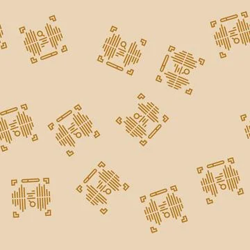 Voice recognition line seamless pattern Illustrazione stock
