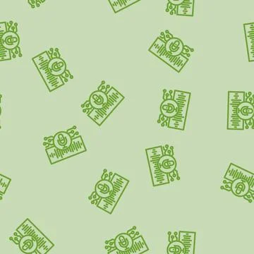 Voice recognition line vector seamless pattern Stock Illustration