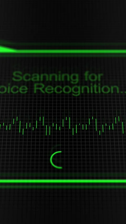 Voice Recognition Software Analyzing Audio Sample - Vertical Stock Footage 328060523